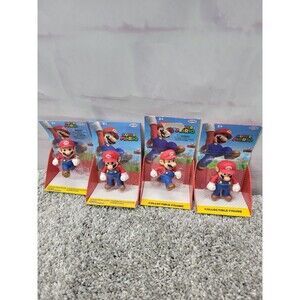 Lot of 4 (doubles) Nintendo Super Mario Collectible Figure Jakks